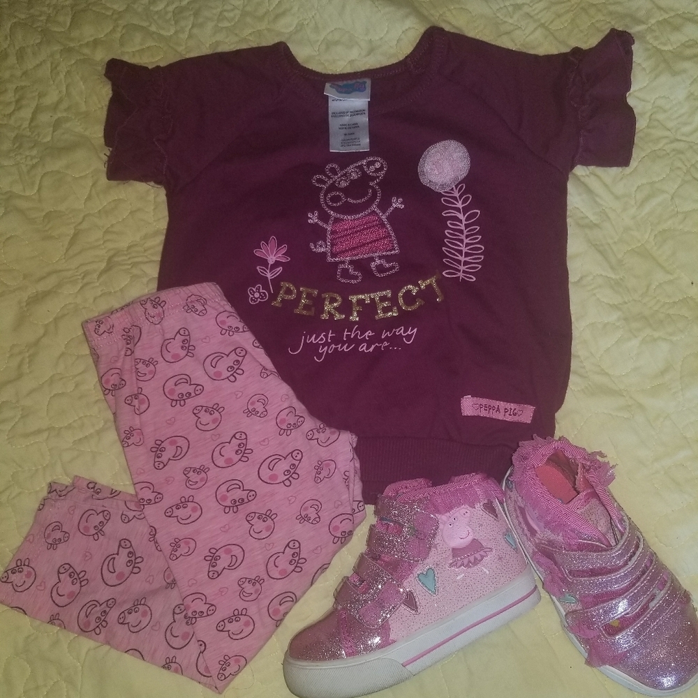 Peppa the pig outfit with shoes 3t